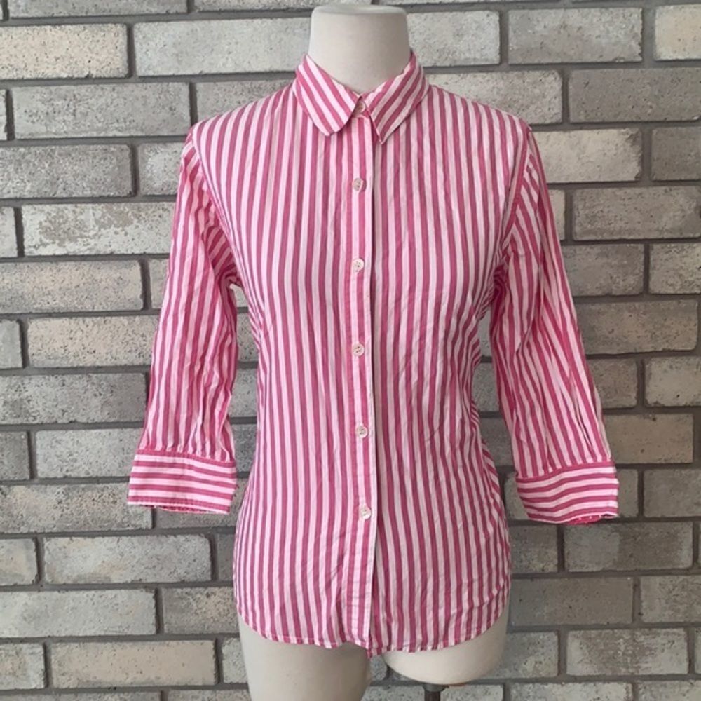 3for$20 button down shirt striped petite medium